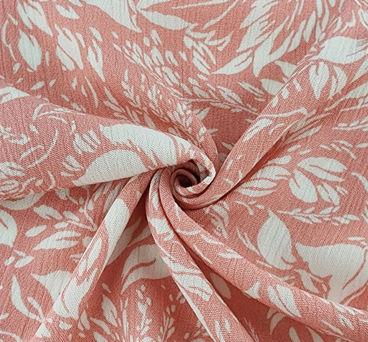 1 Yard Rayon Crinkle Fabric 50/52" Wide, Lightweight Canyon Sunset Crepon for Apparel