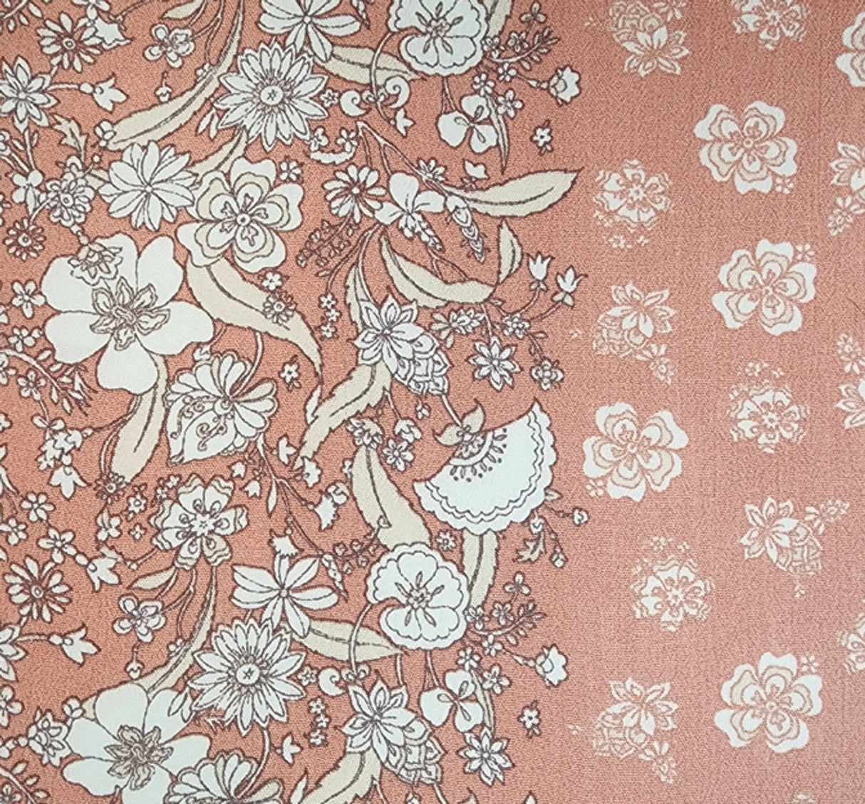 1 Yard Rayon Crinkle Crepon Fabric, Coral Haze, 50/52" Wide Lightweight Apparel Fabric