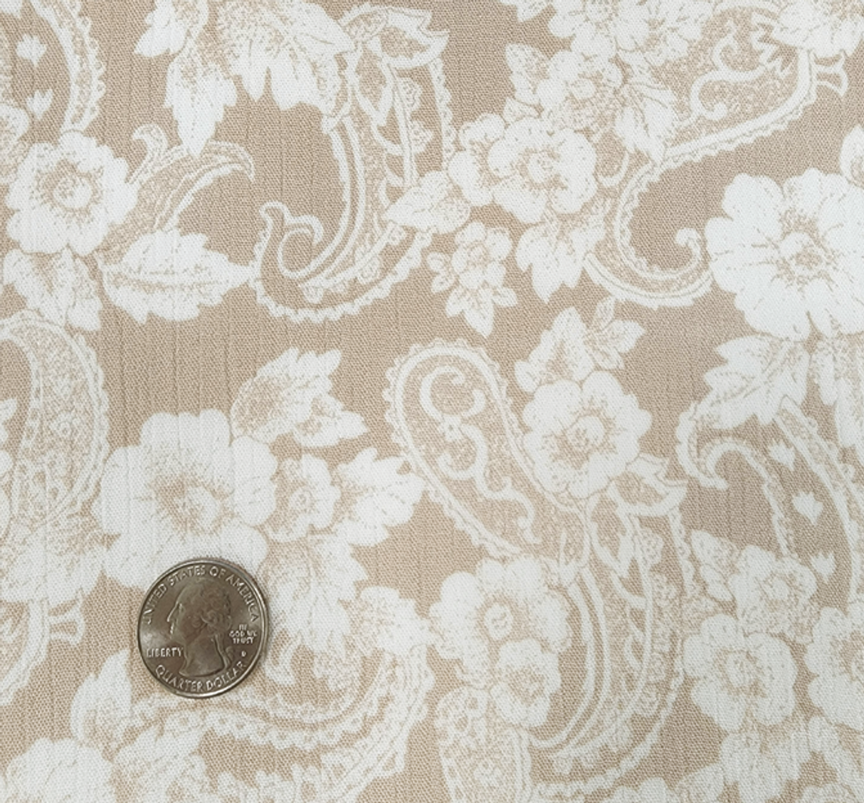 1 Yard Beige Rayon Crinkle Fabric For Dresses Blouses Skirts Lightweight Apparel 50/52" Width