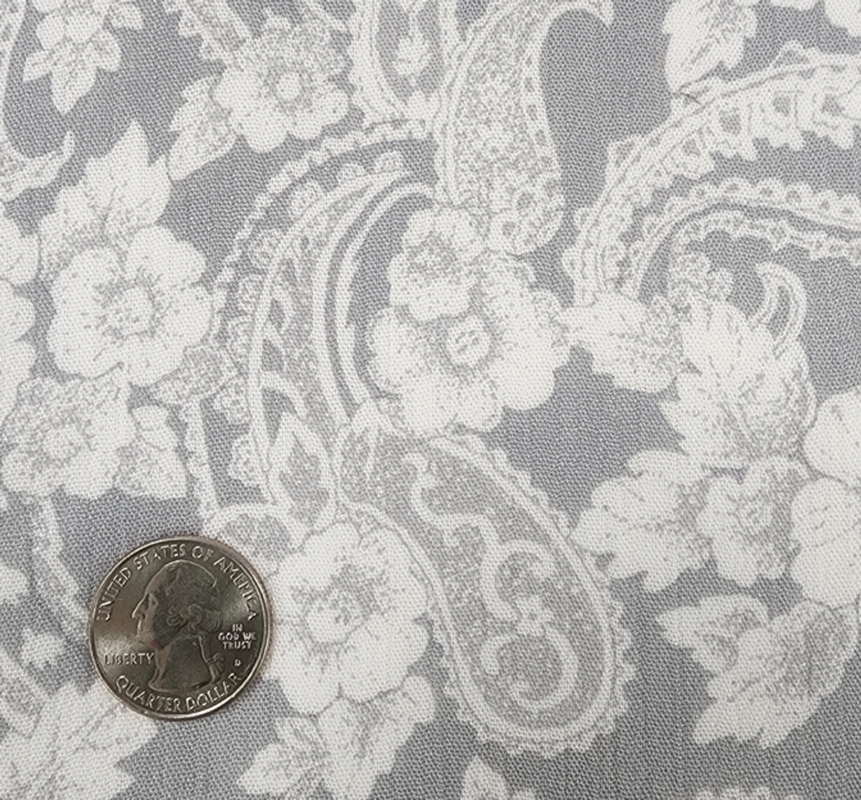 1 Yard Silver Rayon Crinkle Fabric For Dresses Blouses Skirts Lightweight Apparel 50/52" Width