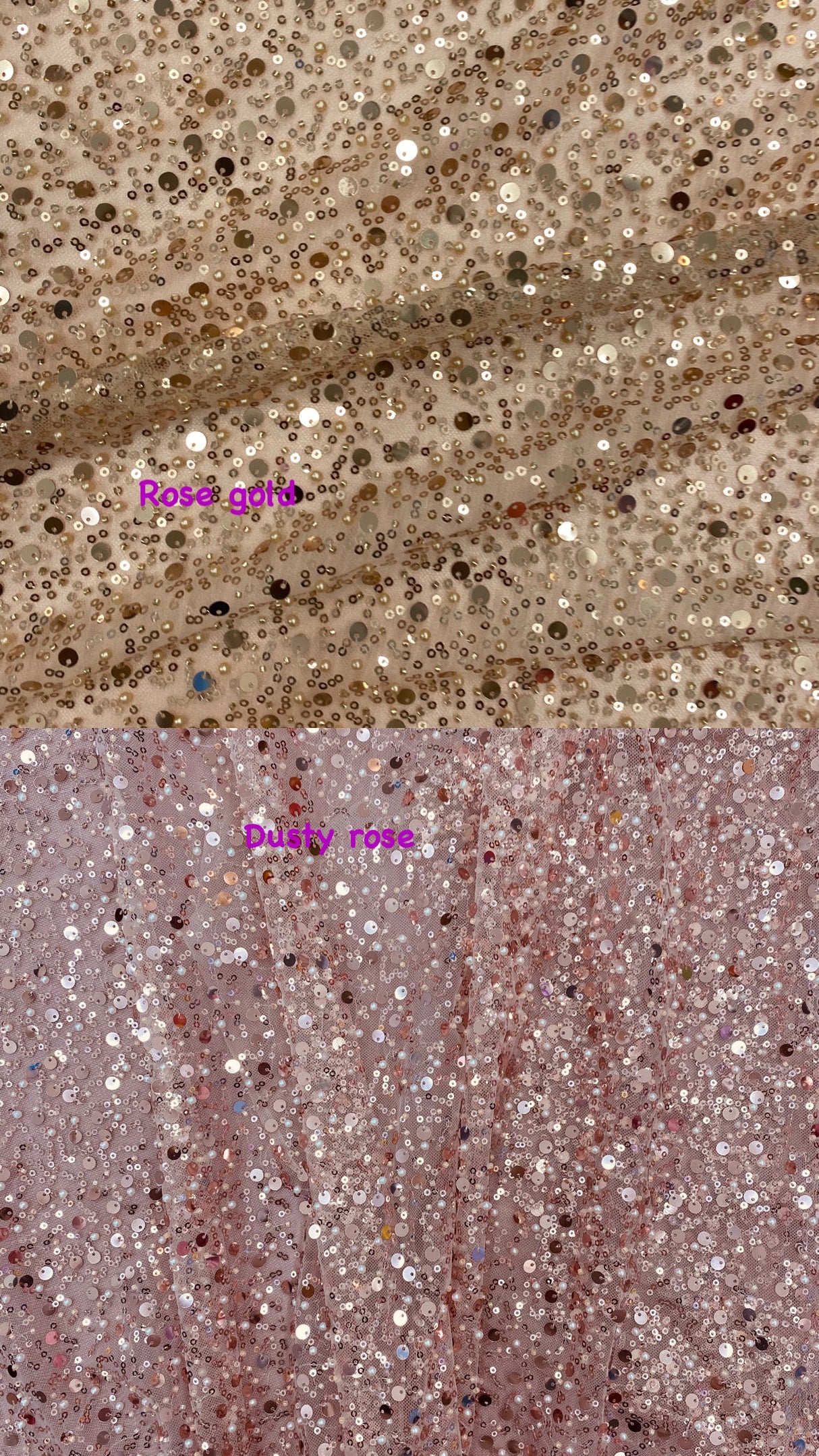 1 yard dusty rose mesh lace fabric with pearls sequins beads for dresses gowns 54'' width