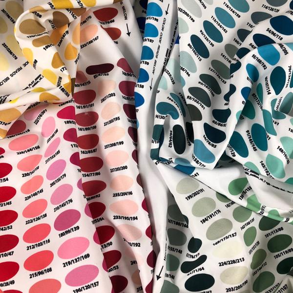 1 Yard Color Reference Chart with RGB Values for Accurate Fabric Color Matching