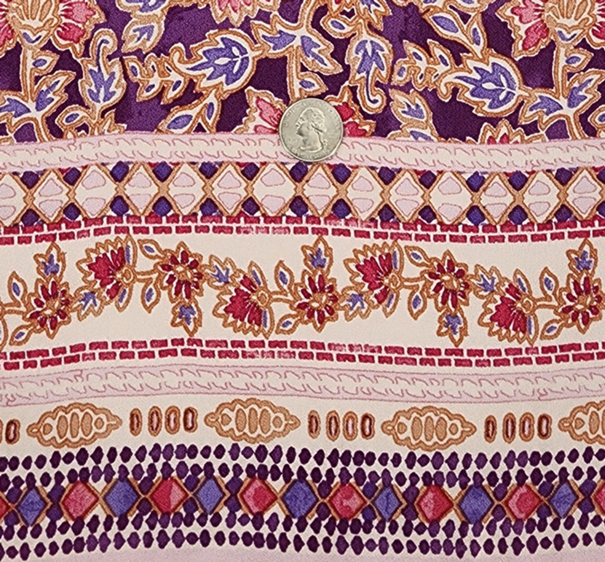 Rayon Messy Crepe Purple 55/56" Soft & Breathable 1 Yard Apparel Fabric with Elegant Drape