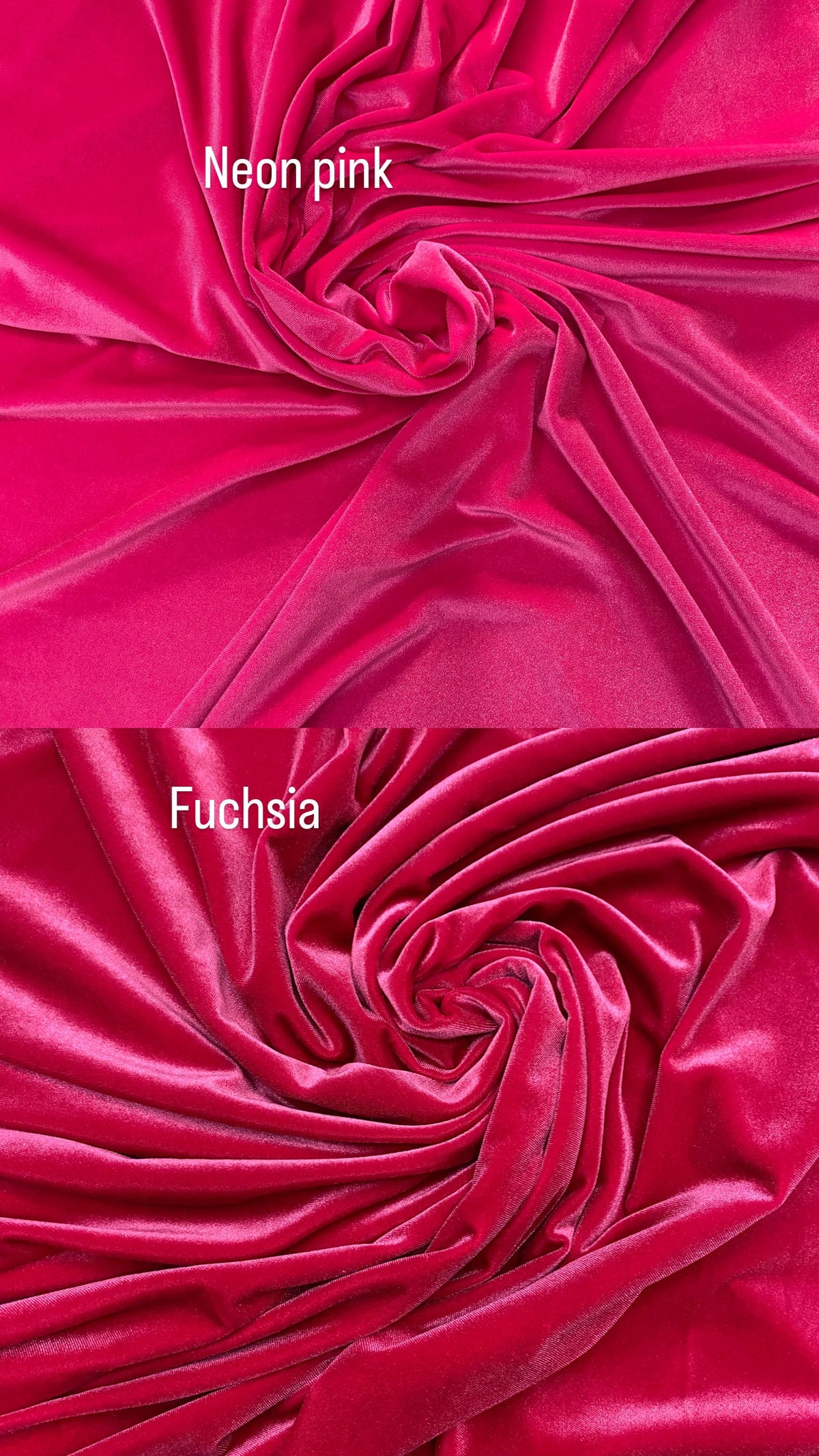 Hot Pink Stretch Velvet Fabric - Hot Pink, 58"-60" Width