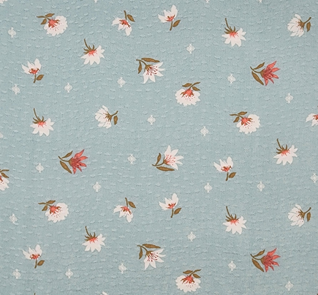 1 Yard Seafoam Rayon Jacquard Dobby Dot Fabric ,Lightweight Elegant Apparel Textile 53/54" Wide