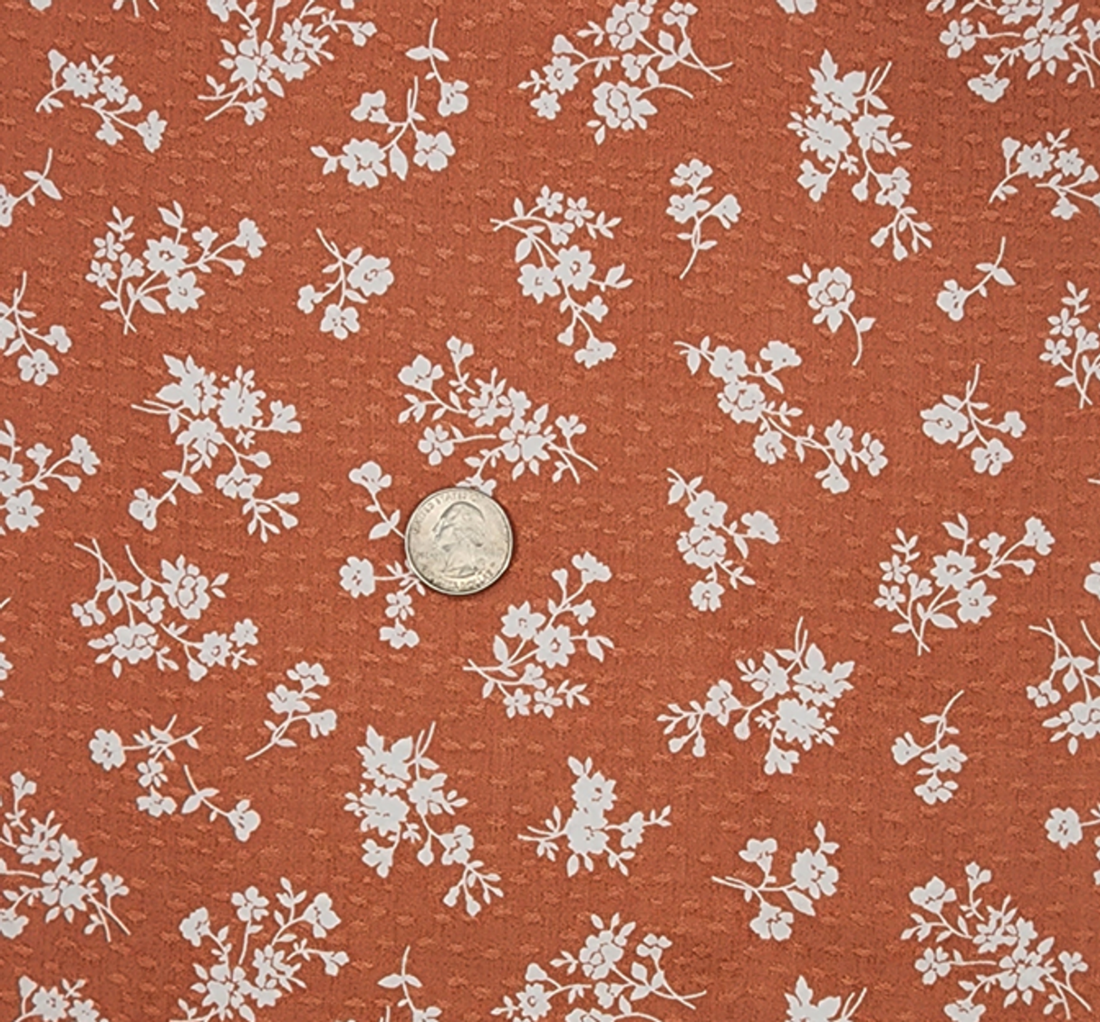 1 Yard Elegant Brown Rayon Dobby Dot Jacquard 53/54" Wide Fabric for Dresses & Apparel
