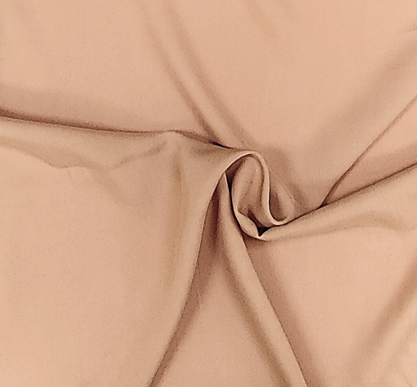 1 Yard Rayon Challis Mocha Woven Fabric, 53/54? Wide 100% Rayon