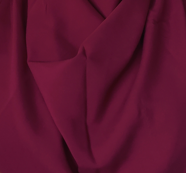 1 Yard Rayon Challis Wine Woven Fabric, 53/54? Wide 100% Rayon