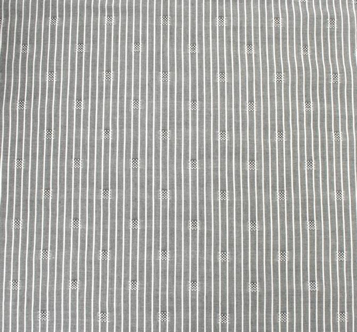 Rayon Dobby Pin Stripe Gray/Ivory 57/58" Apparel Fabric 1 Yard Lightweight, Soft Hand Finish