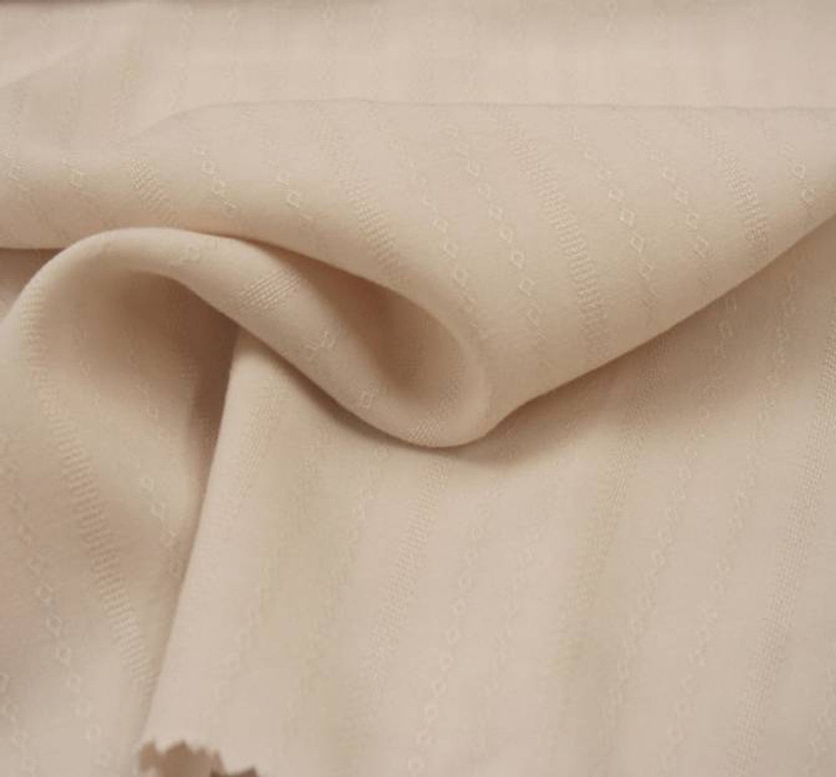 1 Yard Rayon Jacquard Fabric Ecru Lightweight Draping Soft Apparel Dress Material 54 55 Inch Width