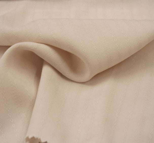 1 Yard Rayon Jacquard Fabric Ecru 54/55" Wide Lightweight Apparel Material