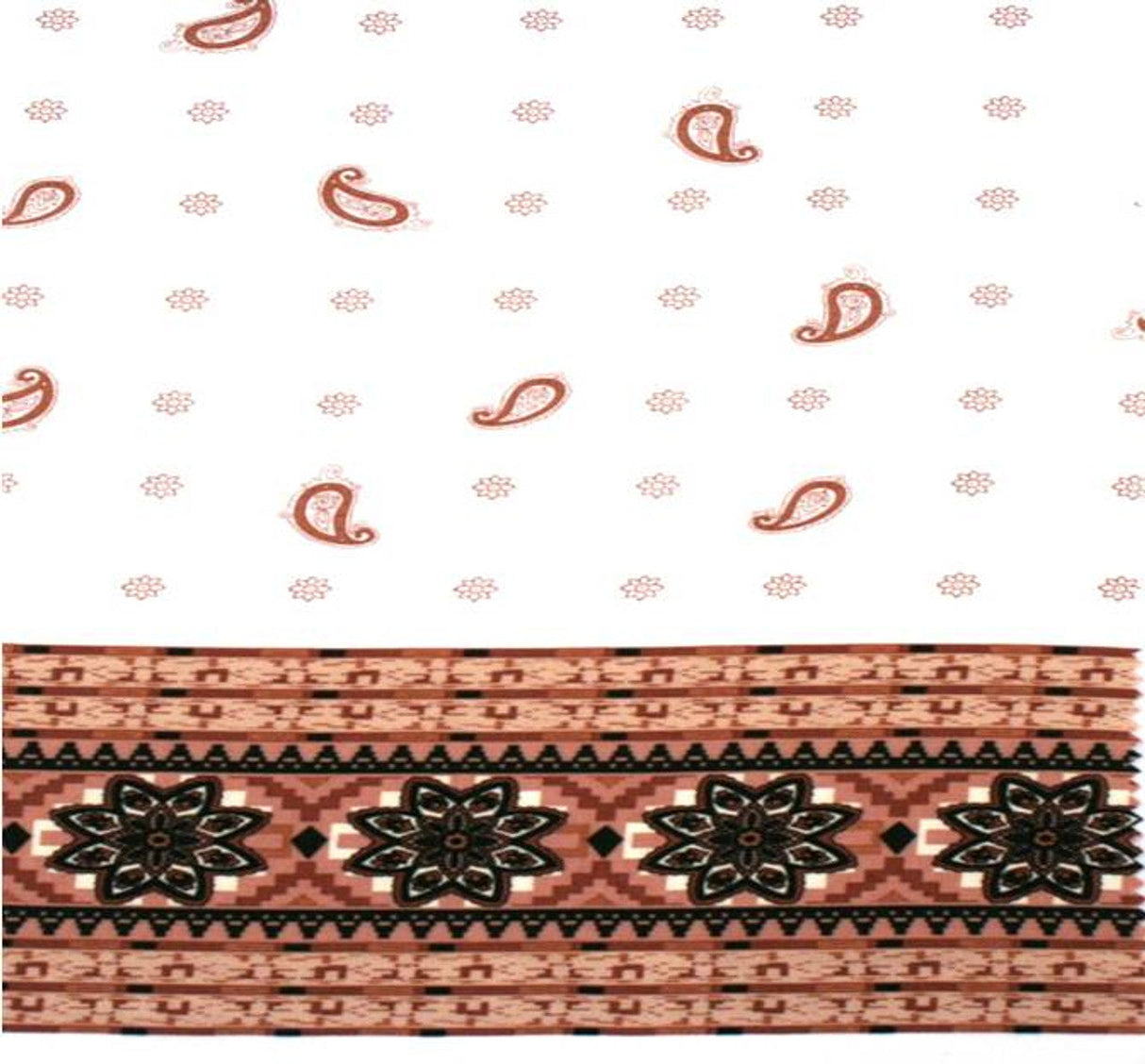 1 Yard Rayon Poplin Print Off White And Pink Smooth Finish Fabric For Apparel 54/55 Inches Width