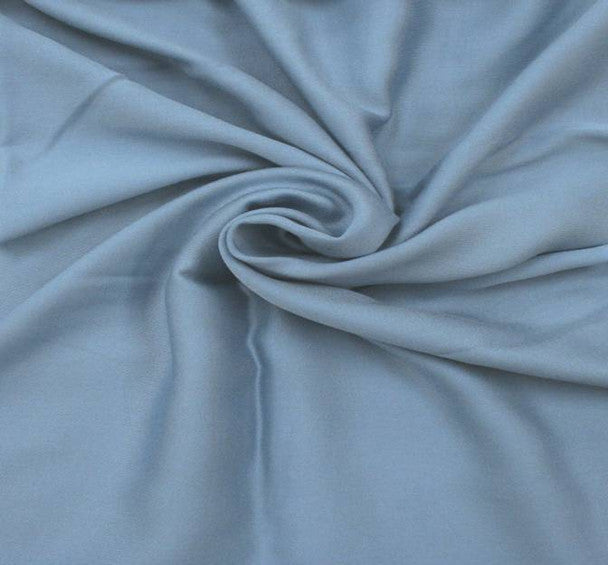 Rayon Satin Stretch 1 Yard Fabric Denim Blue 53/54" Wide Soft Drape Apparel & Décor Fabric