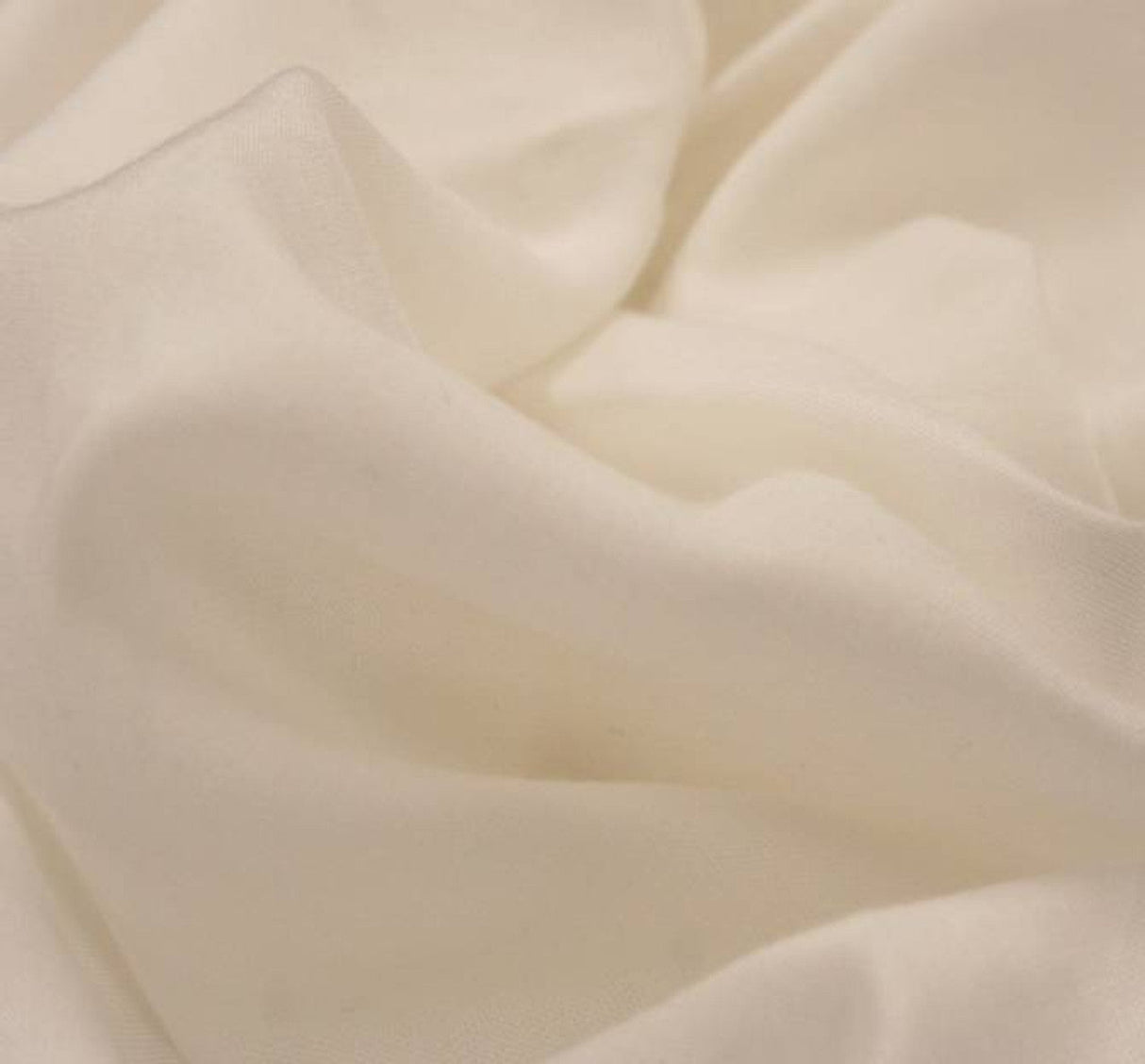 1 Yard Rayon Challis PFP White Woven Fabric, 56/57? Wide 100% Rayon