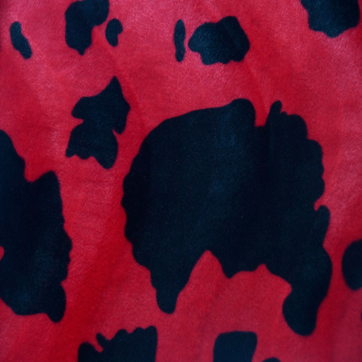 1 Yard Cow Print Velboa Faux Fur 100% Polyester