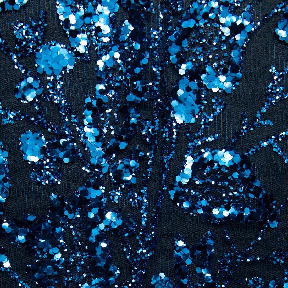 1 Yard Glitter Tulle Lace Fabric with Floral Pattern 58" Wide Mesh for Bridal, Gowns & Crafts