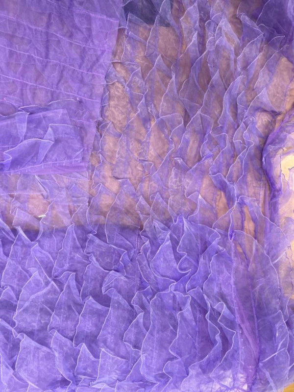 1 Yard Voluminous Ruffle Organza Fabric for Backdrops & Dresses 58/60" Width