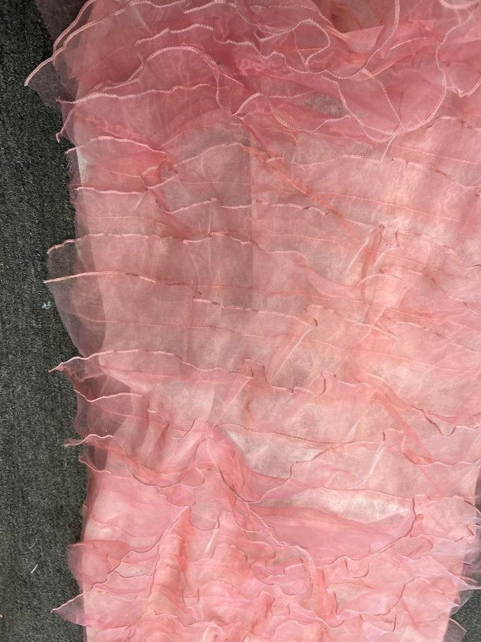 1 Yard Ruffle Organza Fabric Sheer Voluminous for Dresses Backdrops Decor & DIY Projects