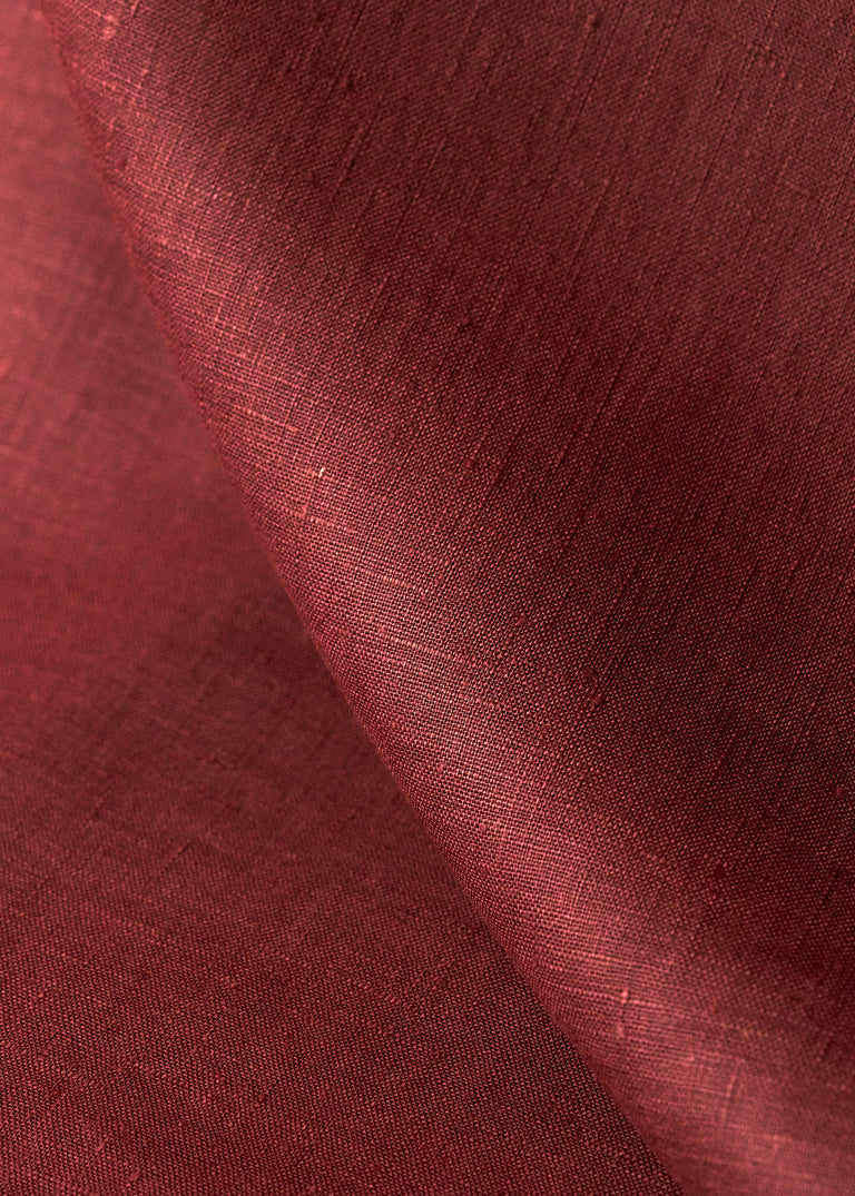 1 Yard Solid Rust Midweight Pure Linen Fabric 7.5 oz Durable 58 Inches Wide