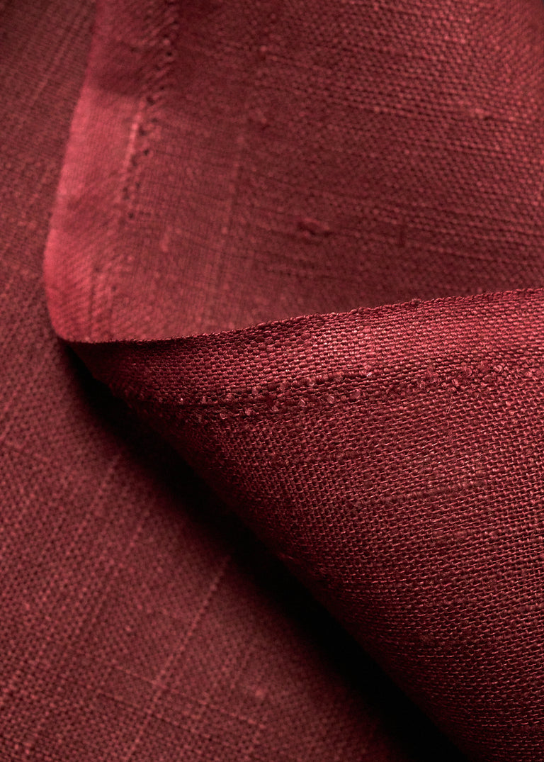 1 Yard Solid Rust Midweight Pure Linen Fabric 7.5 oz Durable 58 Inches Wide