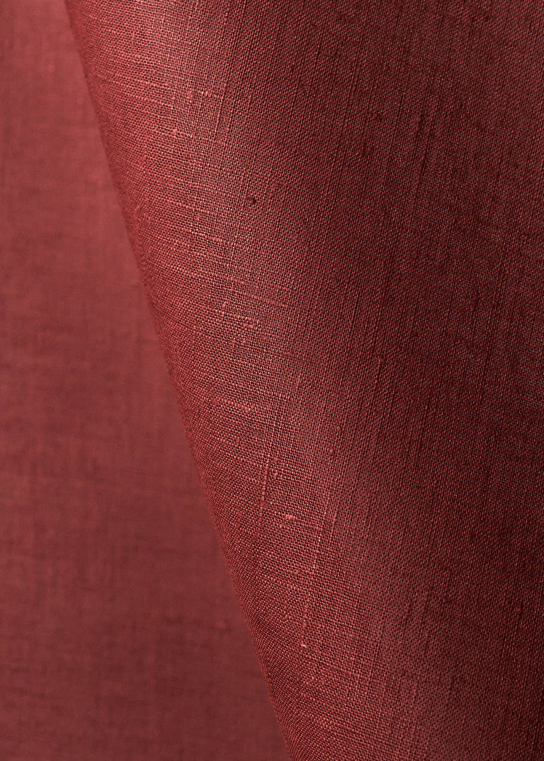 1 Yard Solid Rust Midweight Pure Linen Fabric 7.5 oz Durable 58 Inches Wide