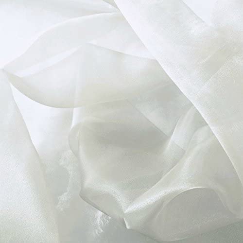 1 Yard Sparkle Crystal Sheer Organza Fabric, 60? Wide Shiny 100% Polyester Fabric for Fashion, Crafts, Decorations