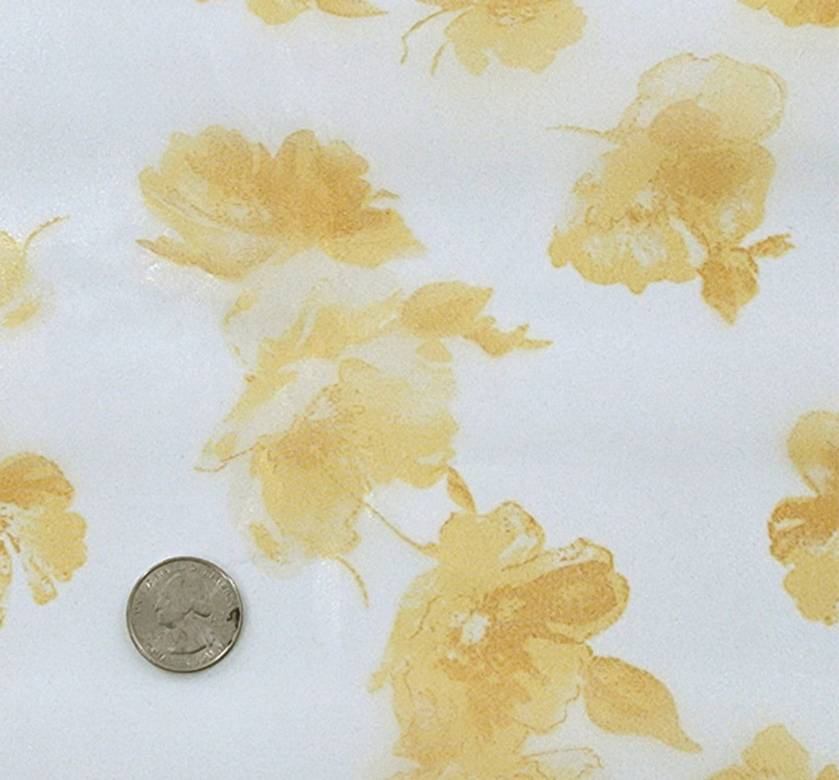 1 Yard Satin Organza Off White Yellow Fabric 56/57 Inches Wide