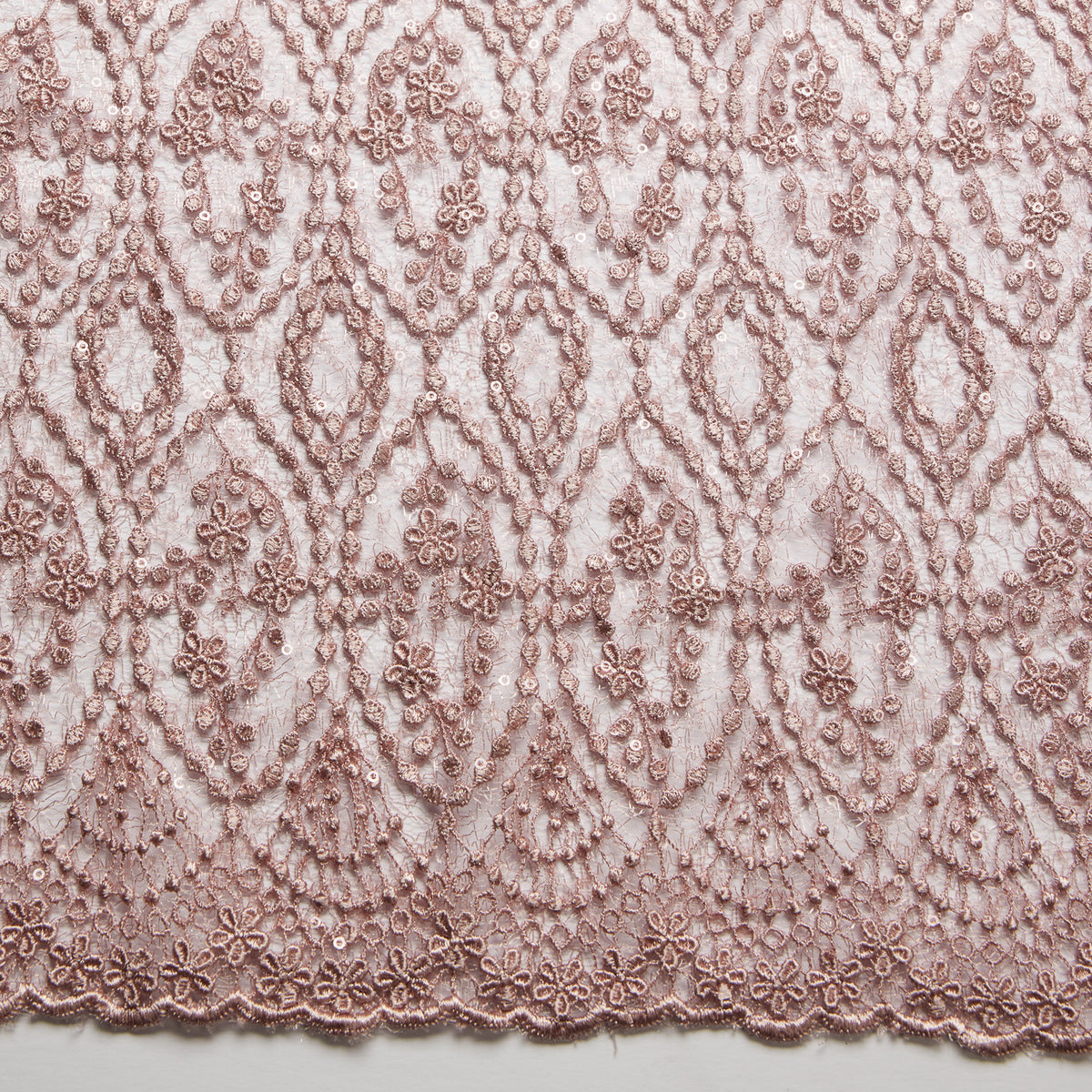 1 Yard Susumi Lace Tulle Fabric Embroidered Metallic Sequins Glamorous 50/52" Wide