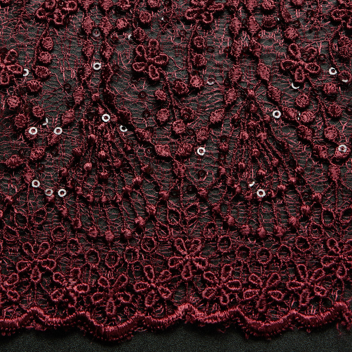 1 Yard Susumi Lace Tulle Fabric Embroidered Metallic Sequins Glamorous 50/52" Wide