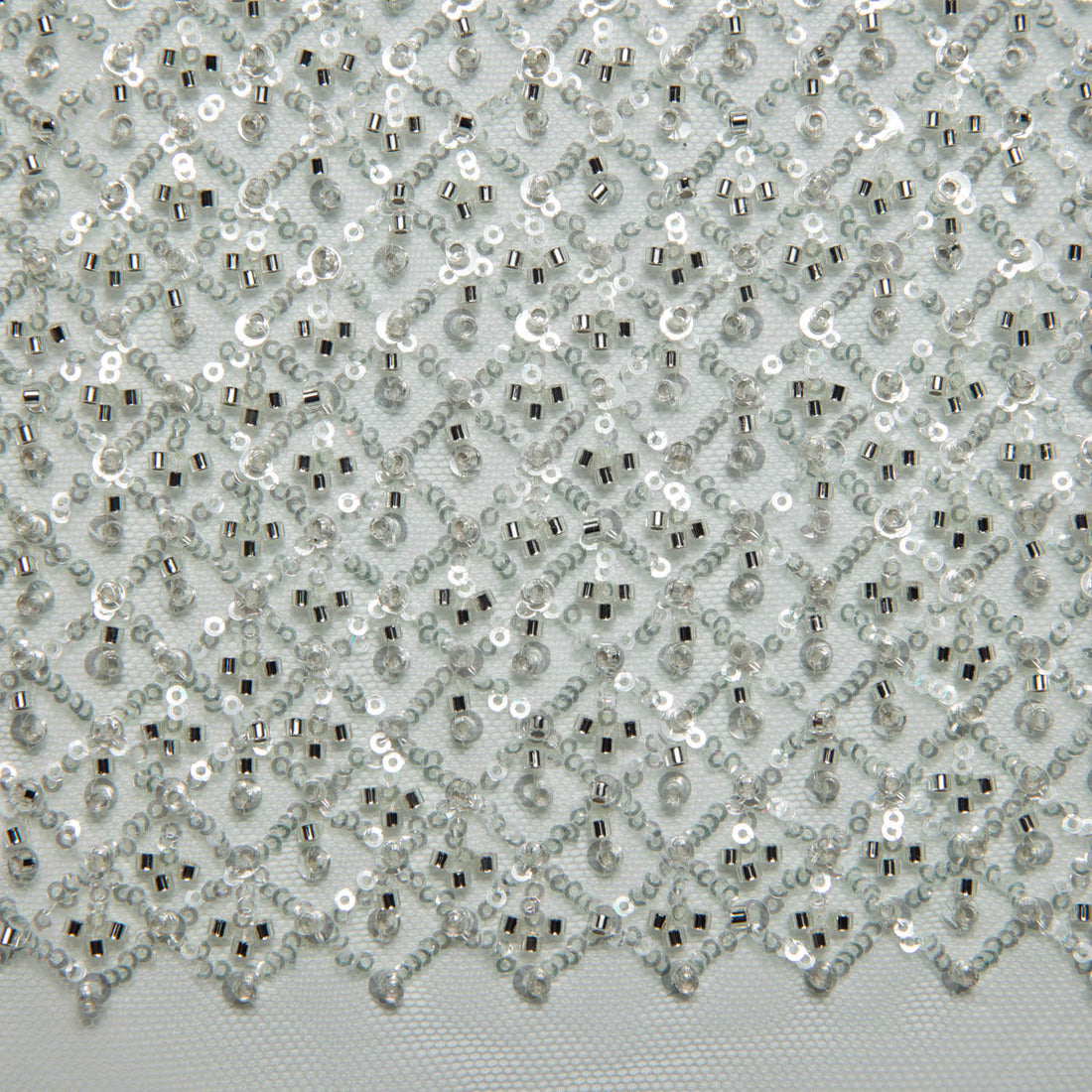 1 Yard Tulle Designer Tulle Lace Fabric with Sequins and Detailed Exquisite Patterns 52" Wide