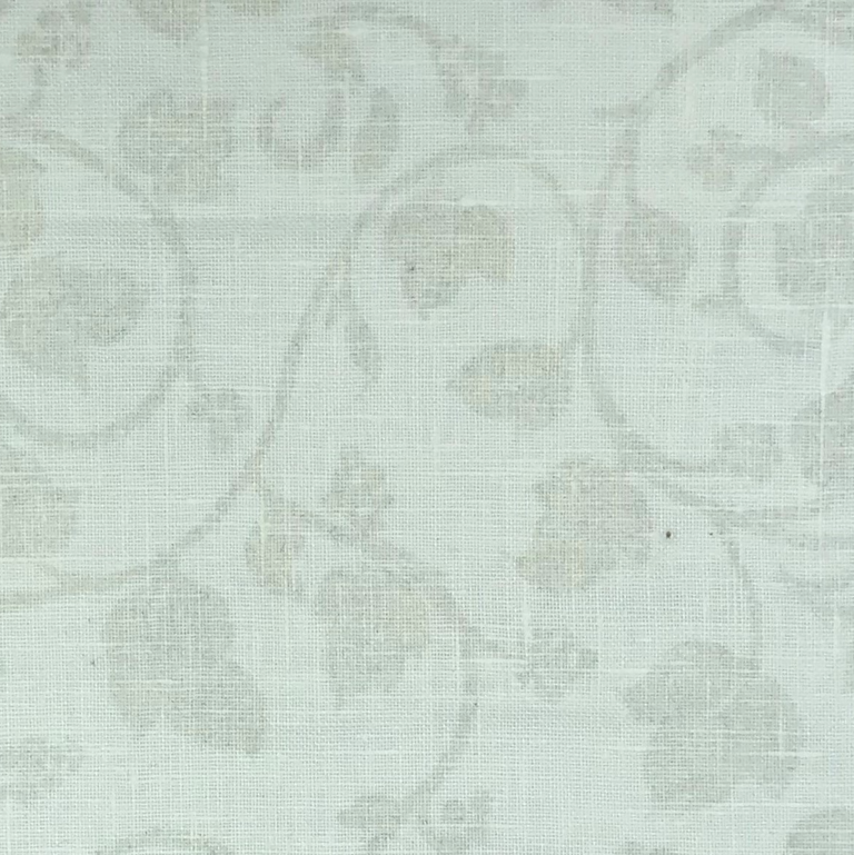 1 Yard Shadow Pure Linen Vines Print Fabric Midweight Printed 58 Inch Width