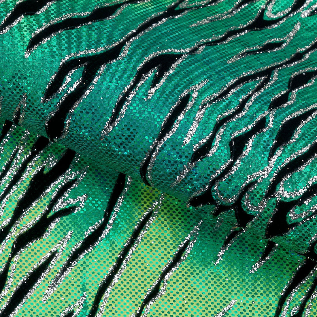 1 Yard Serengeti Glittered Spandex Fabric 4-Way Stretch Nylon, 270 GSM, 60” Width