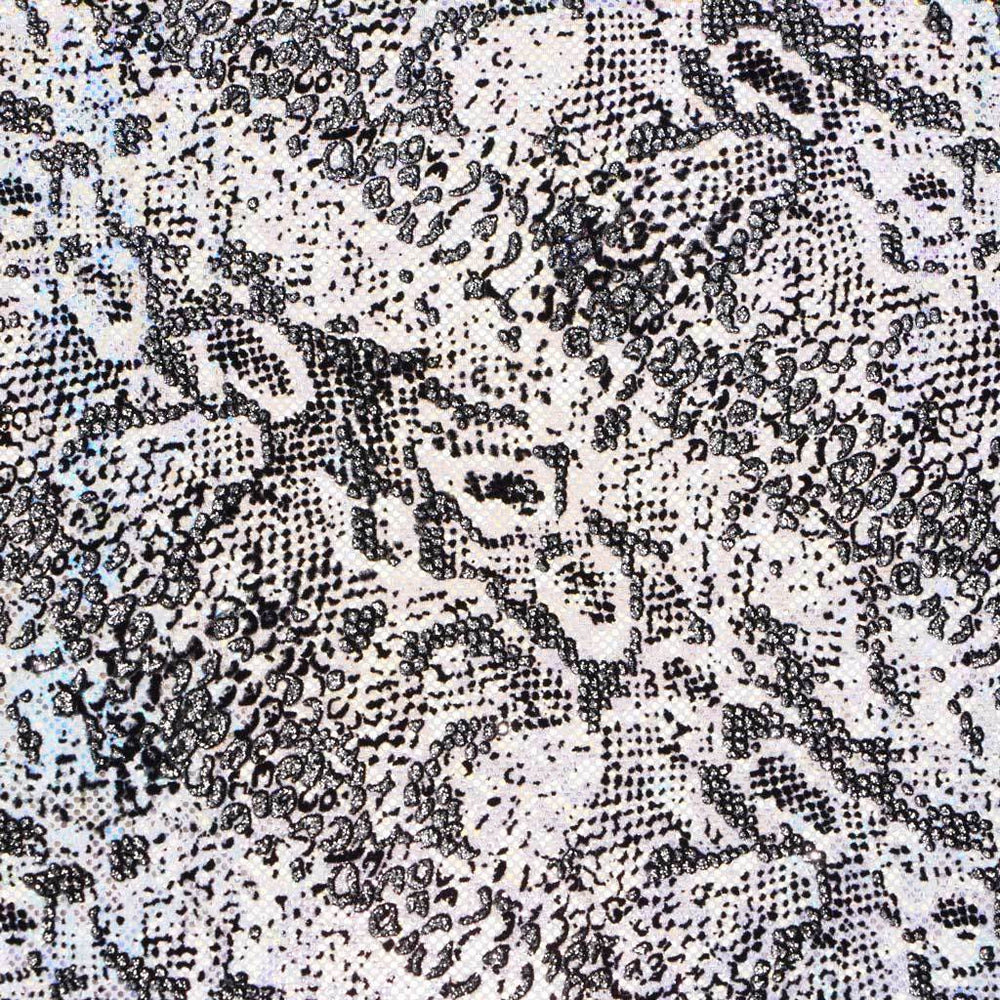 1 Yard Shakira Shattered Glass Foiled Spandex Fabric 4-Way Stretch, 60" Wide
