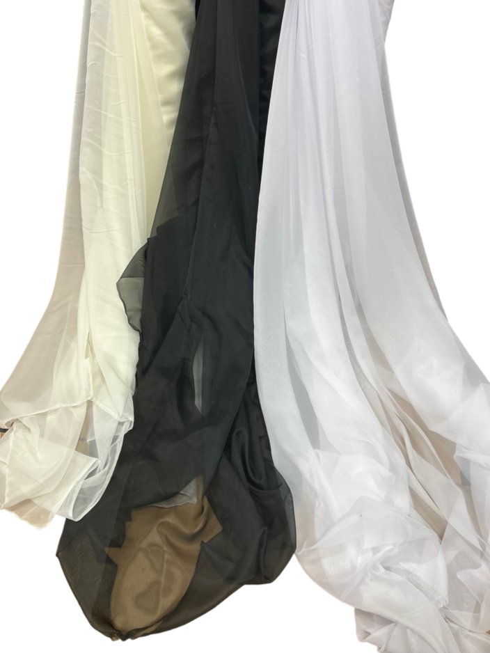 1 Yard Sheer Voile Fabric 118 Inches Wide Lightweight Draping Material for Events
