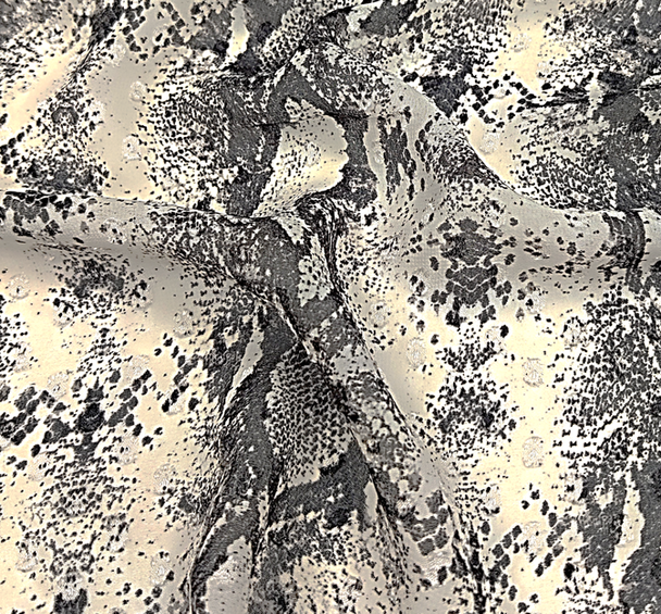 1 Yard Black Poly Clip Dot Chiffon Lightweight Sheer Polyester Fabric 57/58" Wide