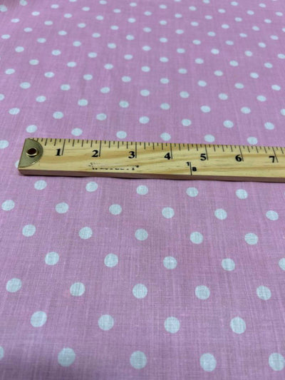 1 Yard Small Polka Dot Poly Cotton Fabric Durable Lightweight Apparel Material width