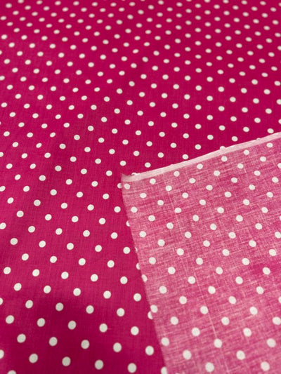 1 Yard Small Polka Dot Poly Cotton Fabric Durable Lightweight Apparel Material width