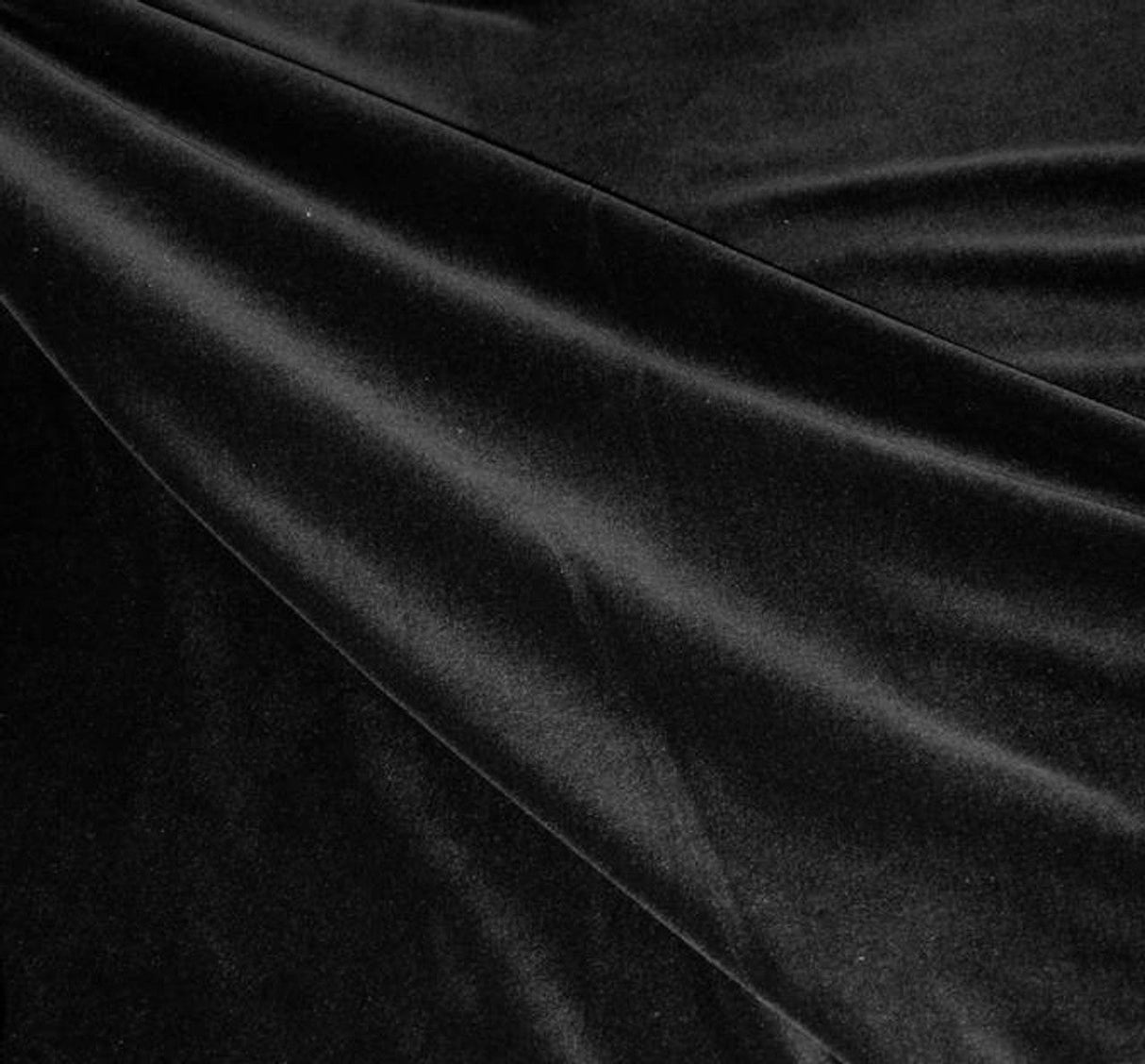 1 Yard Opulent Black Steam Velour Apparel Fabric for Elegant Designs 58/60" Width