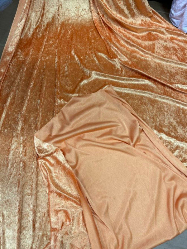 1 Yard Stretch Panne Velvet Velour Fabric Soft Shiny Knit for Apparel & Costumes
