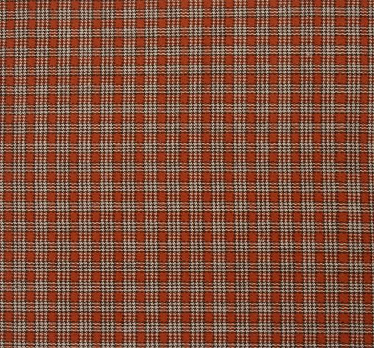 1 Yard Orange/Brown Stretch Plaid Fabric 44/45" Wide Medium Weight Apparel Material