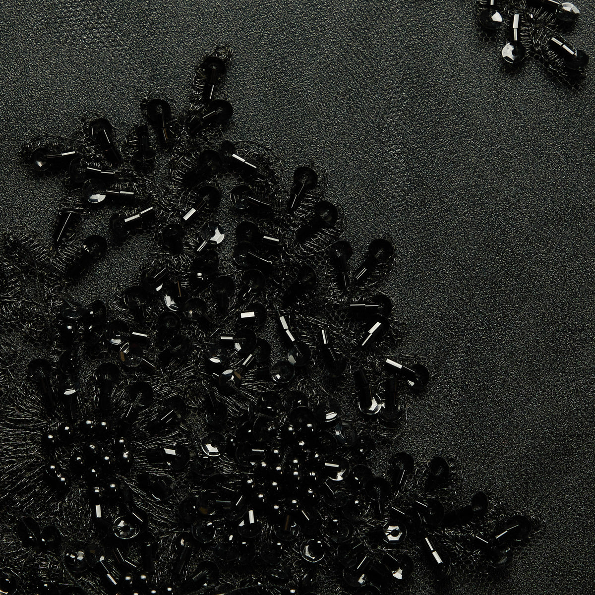1 Yard Metallic Tulle Lace Fabric Embroidered with Beads & Sequins 50/52" Wide 100% Polyester