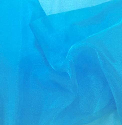 1 Yard Sparkle Crystal Sheer Organza Fabric, 60? Wide Shiny 100% Polyester Fabric for Fashion, Crafts, Decorations