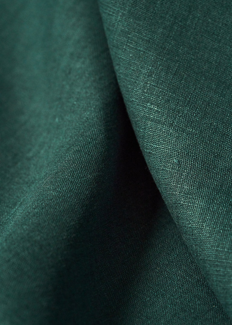 1 Yard Pure Linen Fabric Teal Midweight Solid 7.5 oz 58 Inches Wide