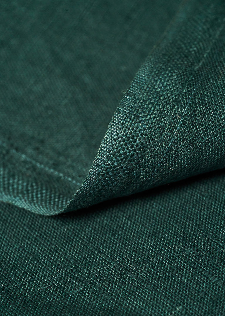 1 Yard Pure Linen Fabric Teal Midweight Solid 7.5 oz 58 Inches Wide