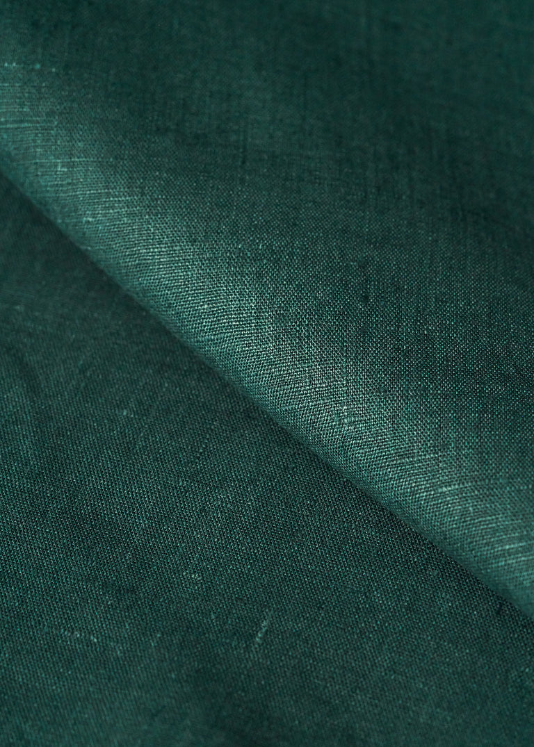 1 Yard Pure Linen Fabric Teal Midweight Solid 7.5 oz 58 Inches Wide