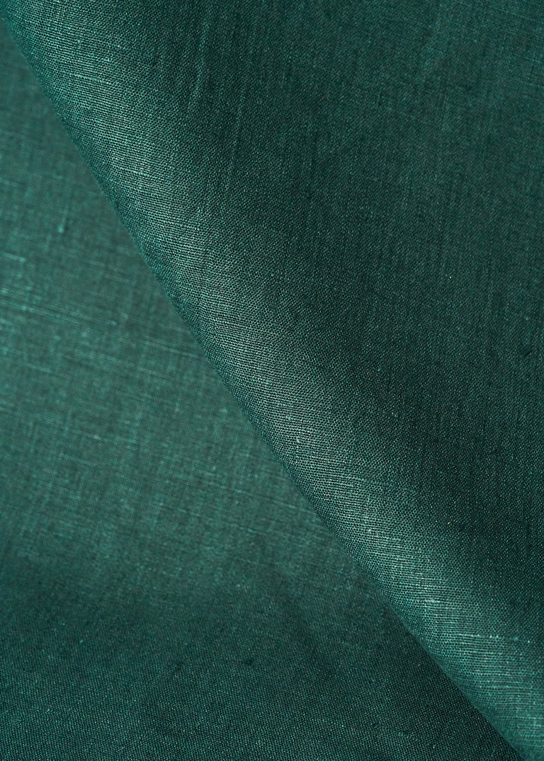 1 Yard Pure Linen Fabric Teal Midweight Solid 7.5 oz 58 Inches Wide