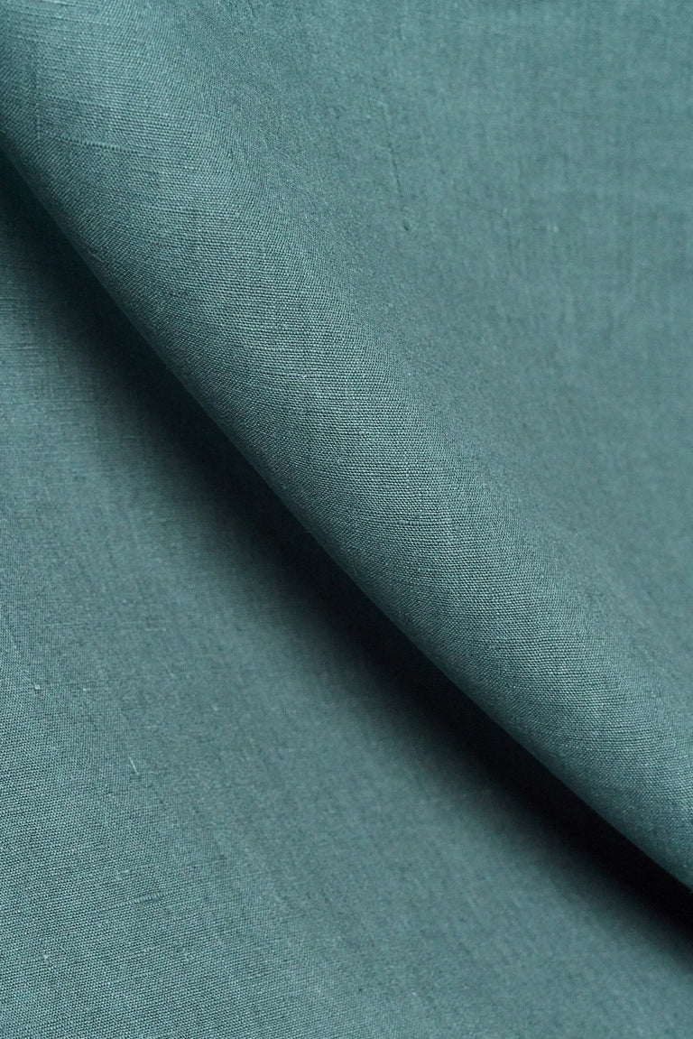 1 Yard Pure Linen Fabric Deepwater Midweight Solid 7 oz 58 Inches Wide