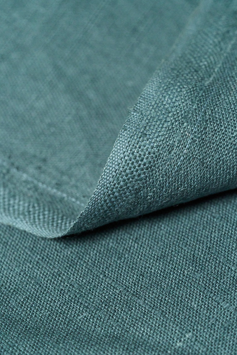 1 Yard Pure Linen Fabric Deepwater Midweight Solid 7 oz 58 Inches Wide