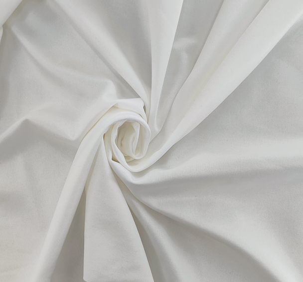 1 Yard Ivory Techno Crepe Stretch Fabric Polyester Spandex Blend 58/60 Inch Wide