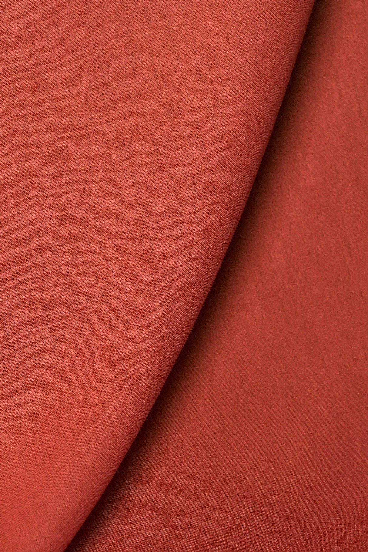 1 Yard Tomato Red Linen Silk Blend Fabric, Midweight Woven Cloth for Garments 54 Inches Wide
